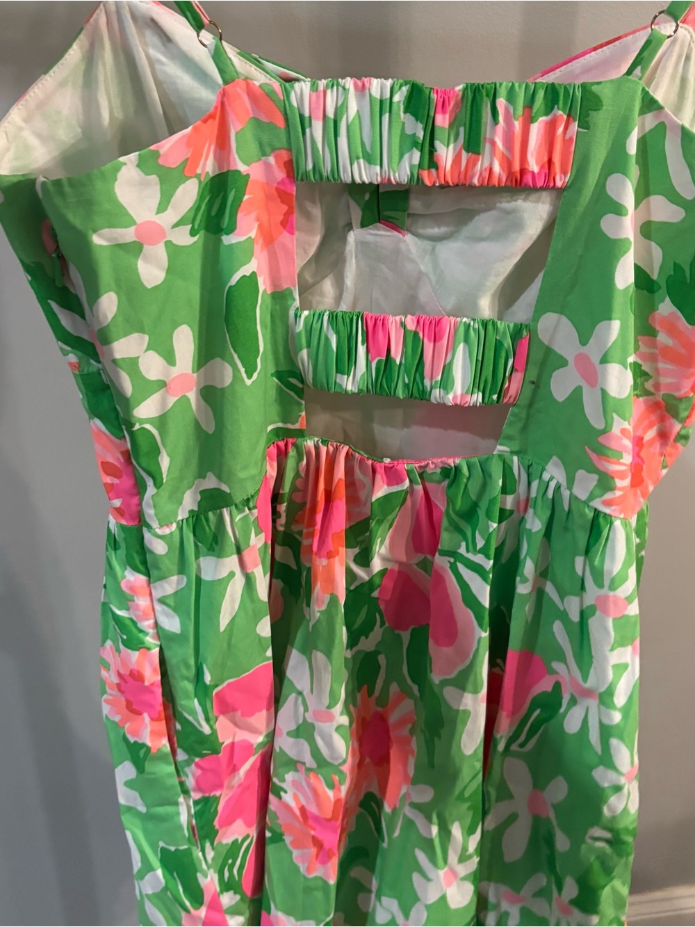 Lilly Pulitzer Macauley Sundress Bright Floral in Green and Pink size 4 - Picture 4 of 11
